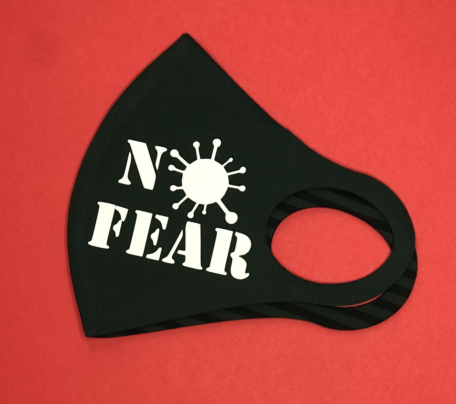 маска с надписью нет страха no fear 